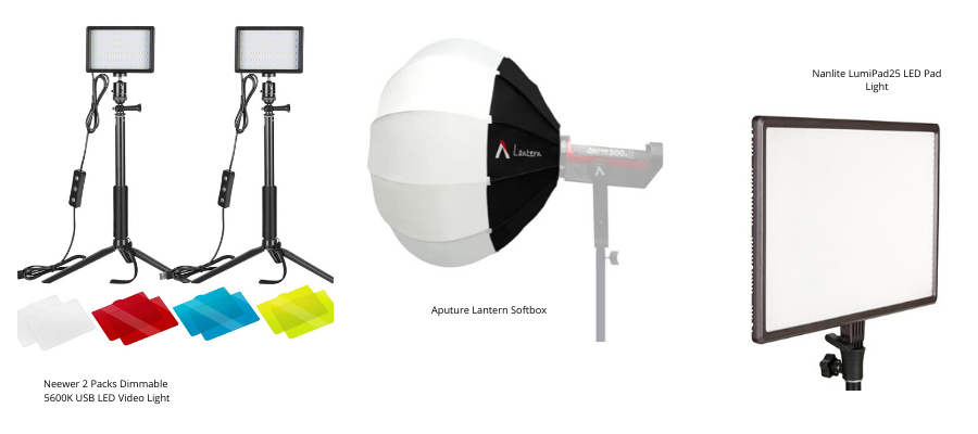Professional lighting equipment for live-streaming