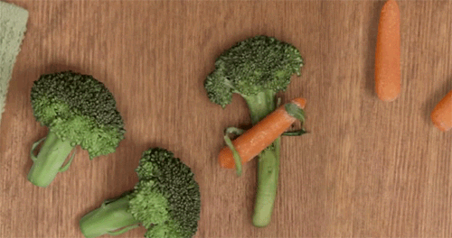 Raw Vs Cooked raw vegetables.gif