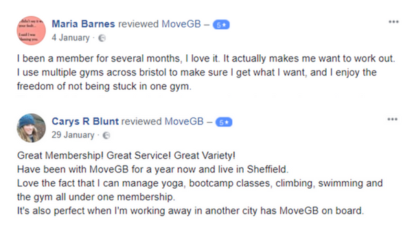 Facebook reviews - MoveGB