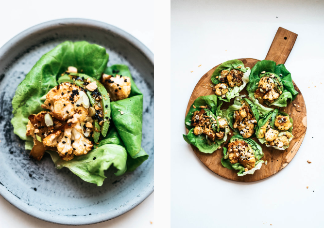 5. Sweet and spicy cauliflower avocado cups