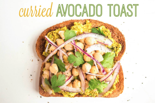 Curried avocado toast