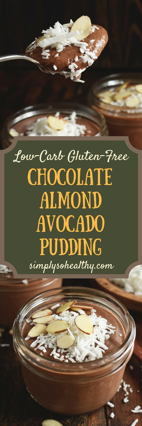 Chocolate, almond and avocado pudding recipe