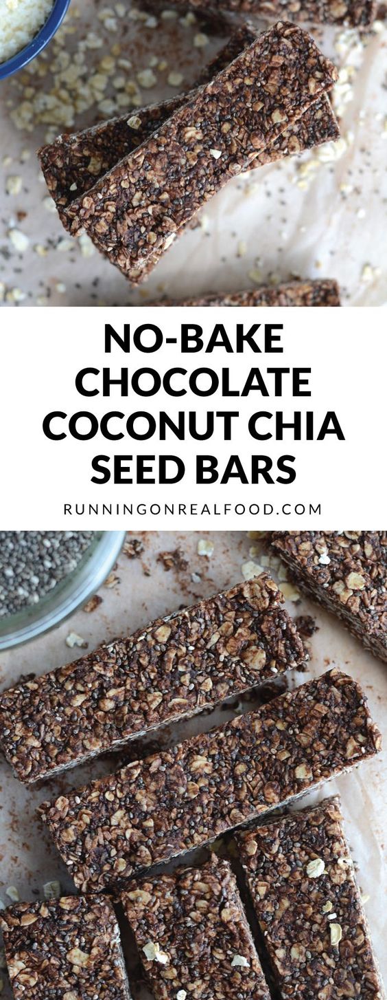 no-bake chocolate and chia seeds bar