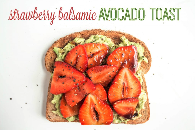 strawberry balsamic avocado toast